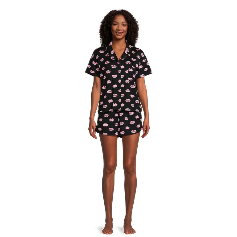 Way To Celebrate Womens Shorty Pajama Set, Sizes XS to 3X | Walmart (US)