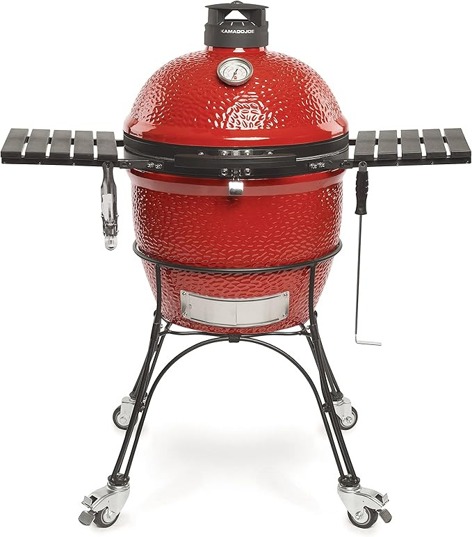Kamado Joe KJ23RHC Classic Joe II Charcoal Grill, 18 inch, Blaze Red | Amazon (US)