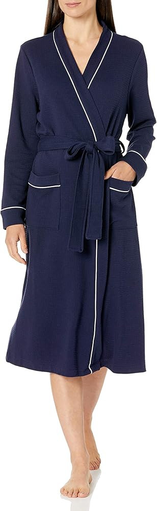 Amazon Essentials Women's Lightweight Waffle Full-Length Bath Robe with Pockets (Available in Plu... | Amazon (US)