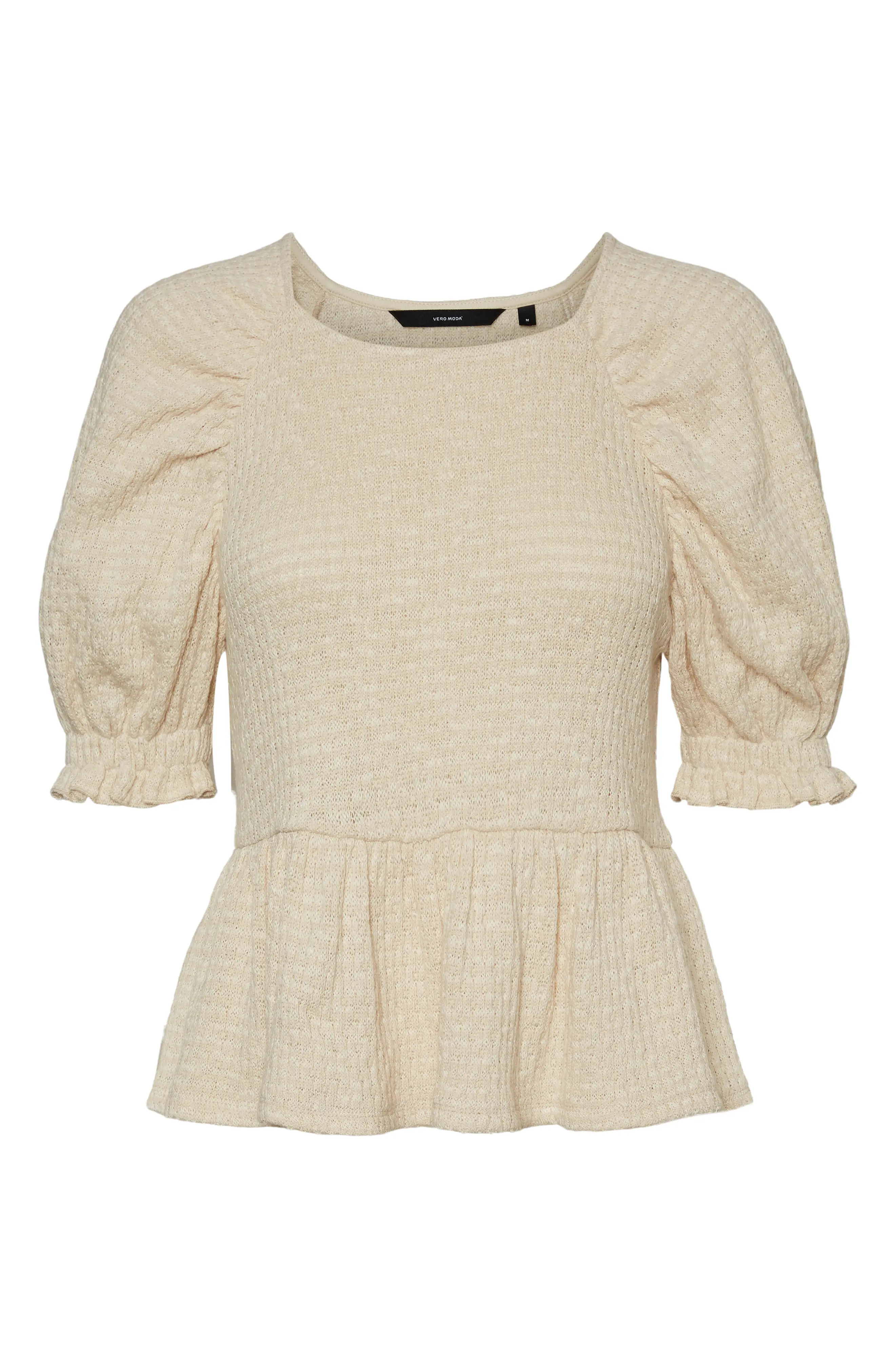 Women's Vero Moda Puff Sleeve Peplum Top | Nordstrom