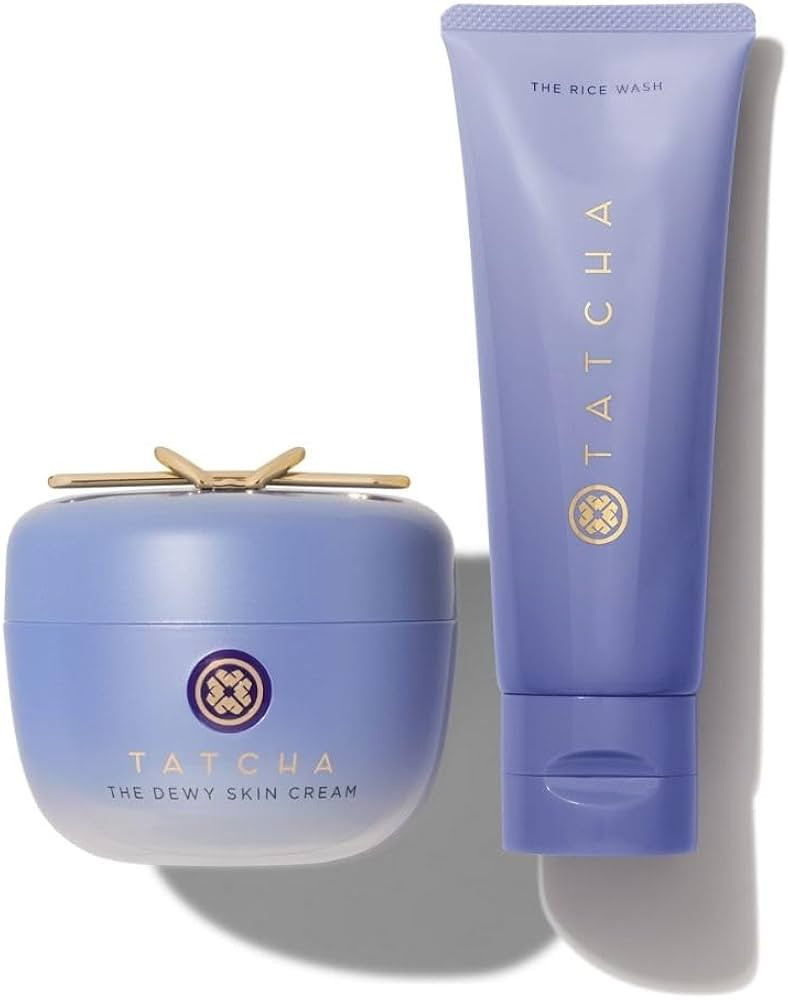 TATCHA The Dewy Skin Cream & The Rice Wash Bundle - Rich Face Moisturizer and Soft Cream Face Cle... | Amazon (US)