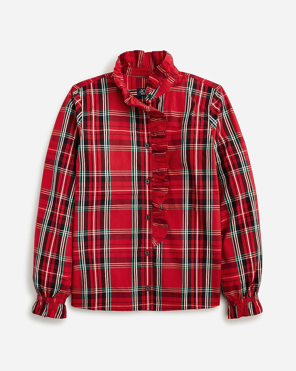 Cottage top in plaid cotton poplin | J. Crew US