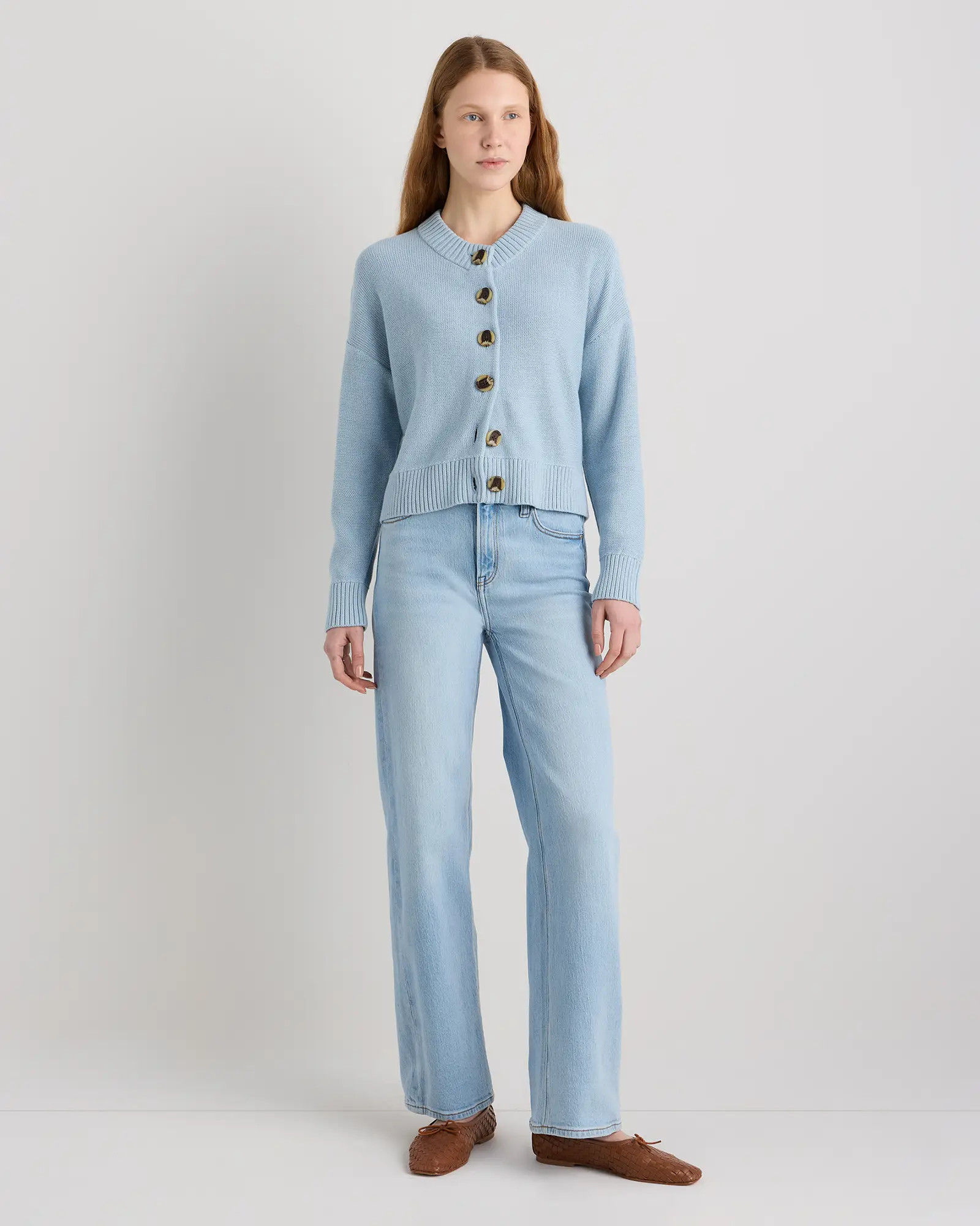 100% Organic Cotton Cropped Cardigan | Quince