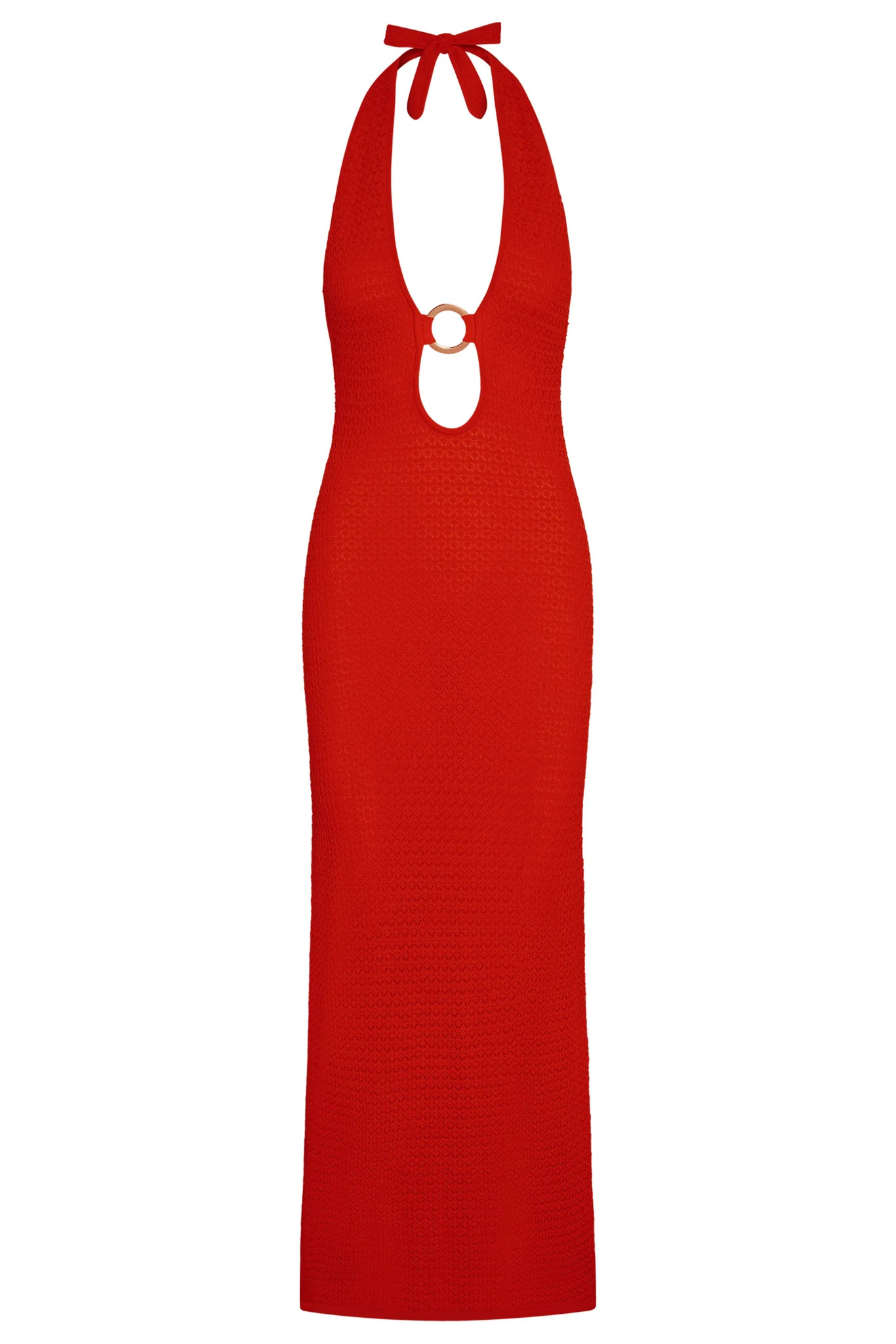 Montego Halter Dress - Chili Pepper Lace Crochet | Monday Swimwear