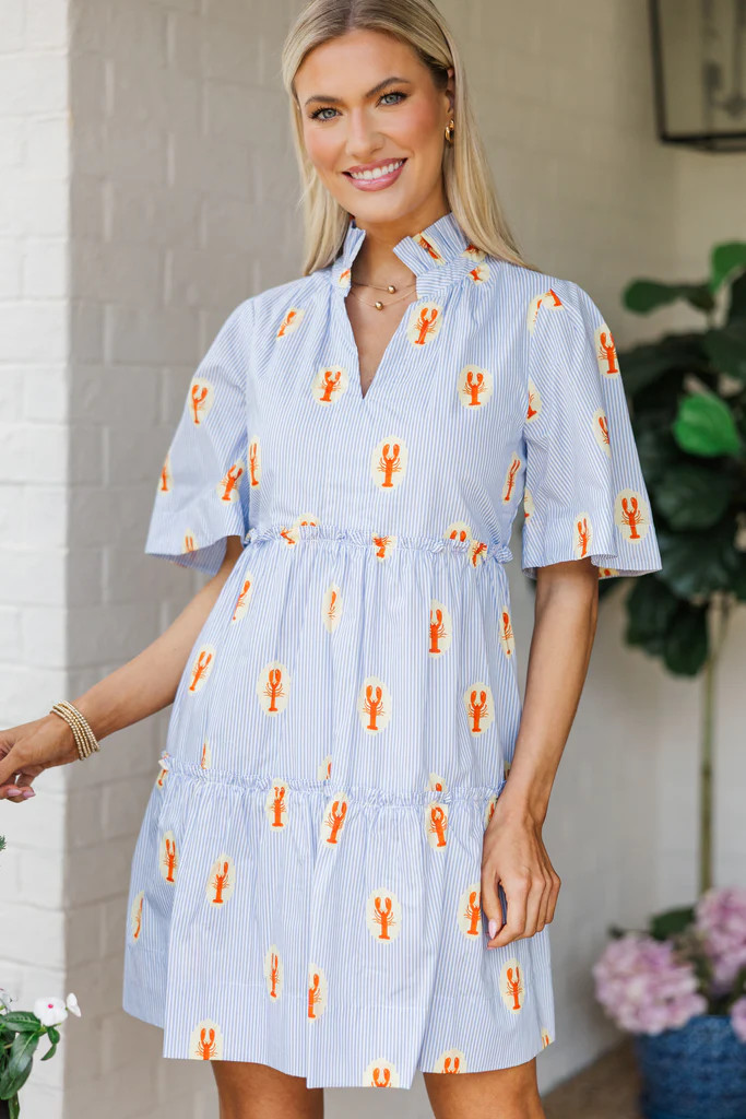 Feeling Your Best Blue Lobster Dress | The Mint Julep Boutique