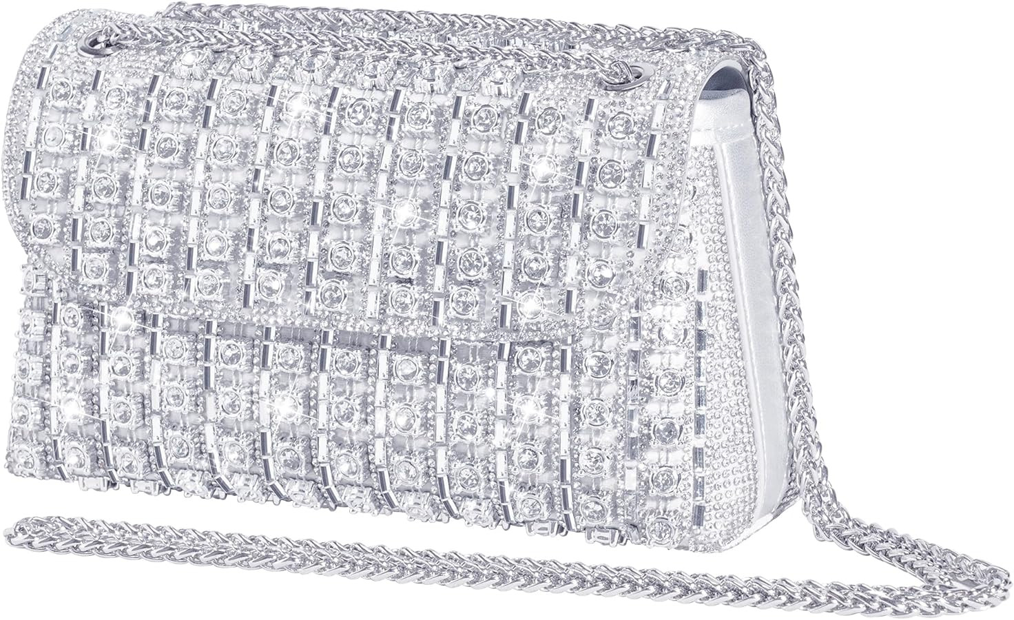 Kseymeir Rhinestone Clutch Purse Sparkling Silver Crystal Bag, Bkack Friday Sale, Amazon Prime,  | Amazon (US)