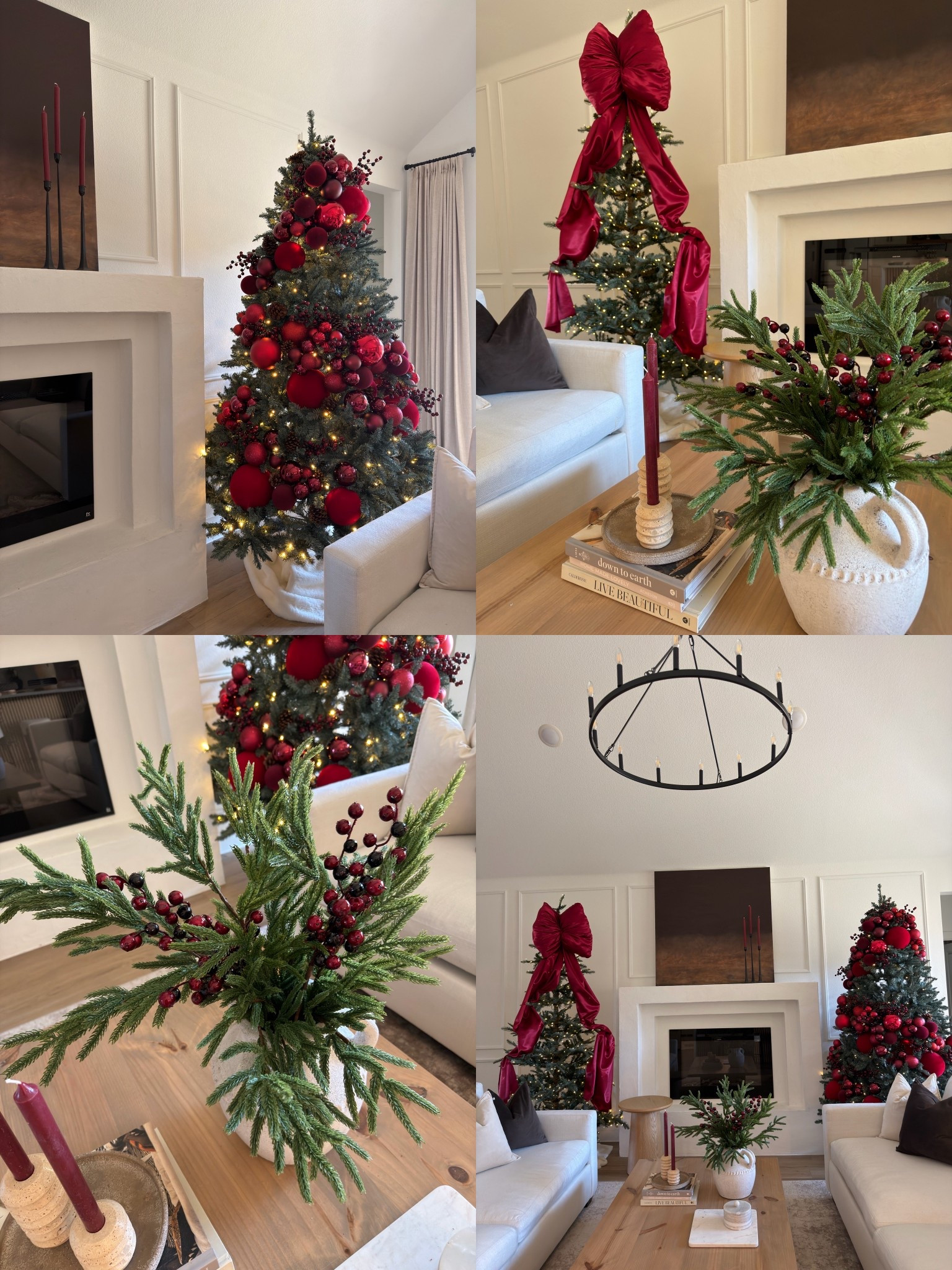 ✨ Cozy glam meets Christmas magic ✨
Neutral tones, warm woods, and a pop of rich red proof that holiday decor can be elegant and festive at the same time 🎄❤️


#LTKSeasonal #LTKHome #LTKHoliday