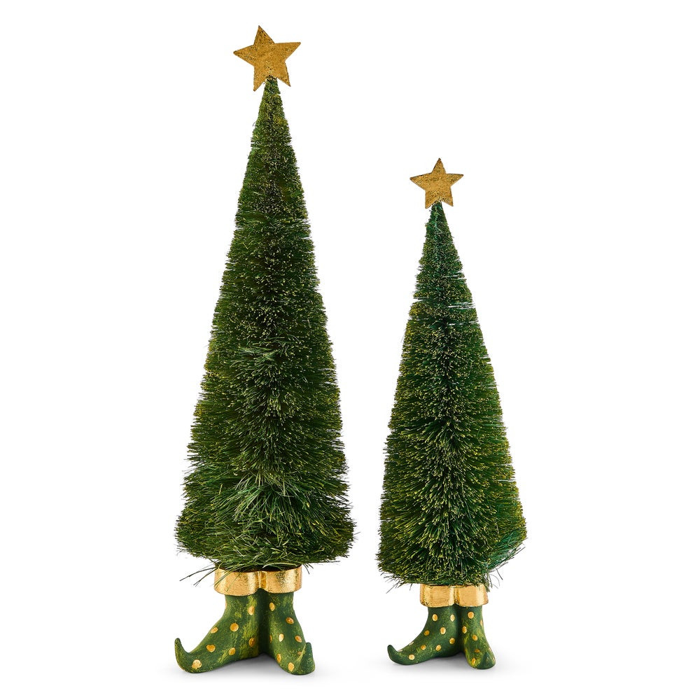 Patience Brewster Dash Away Sisal Elf Tree Figures | MacKenzie-Childs
