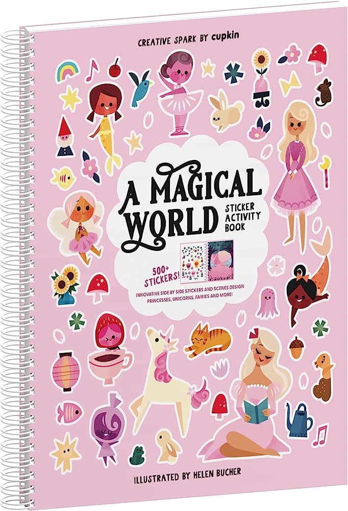 A Magical World Princess Coloring Book with 500+ Girl Stickers & 12 Scenes by Cupkin - Side by Si... | Amazon (US)