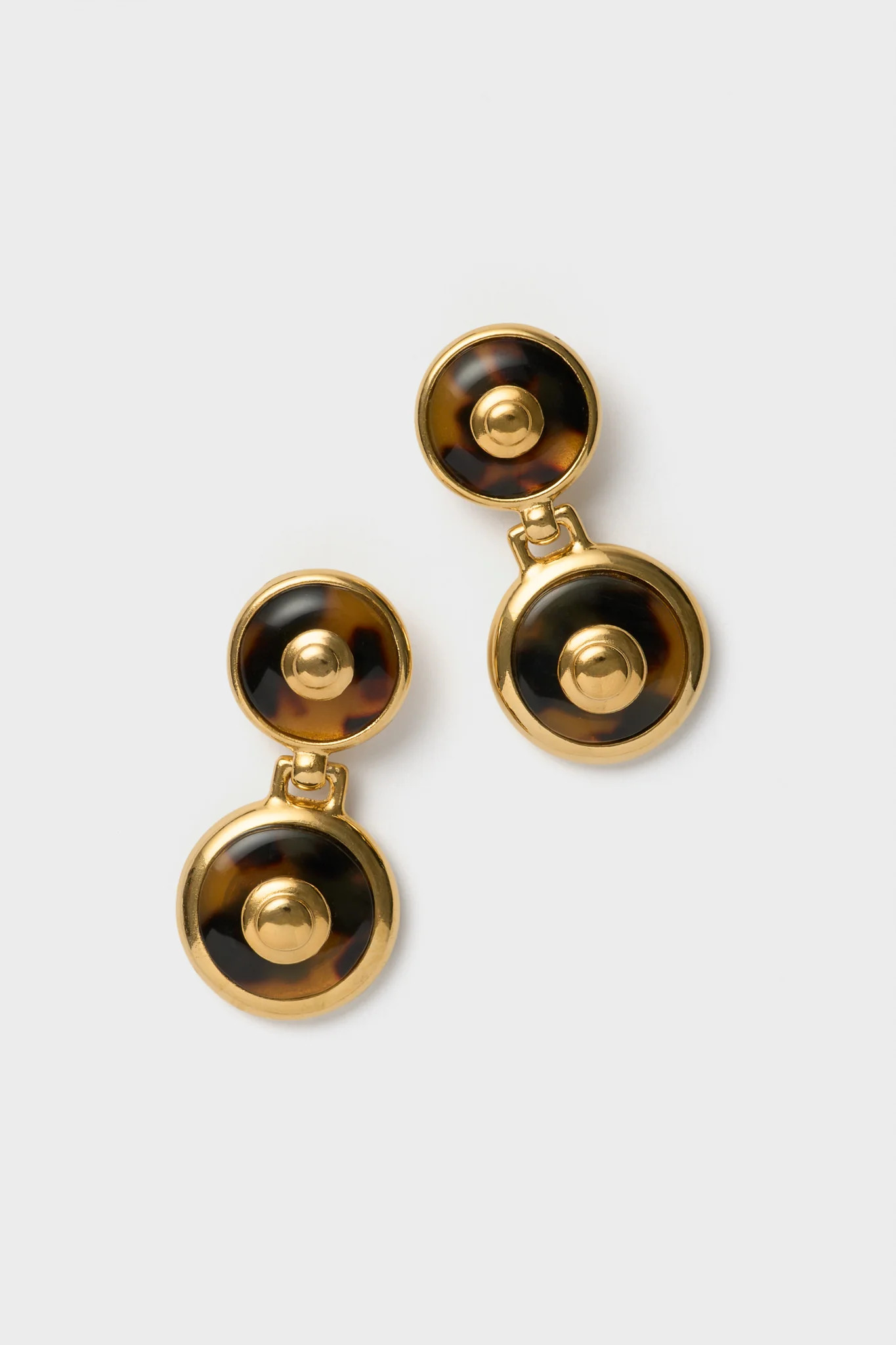 Tortoise 24K Gold Electroplated Circle Drop Earrings | Tuckernuck (US)