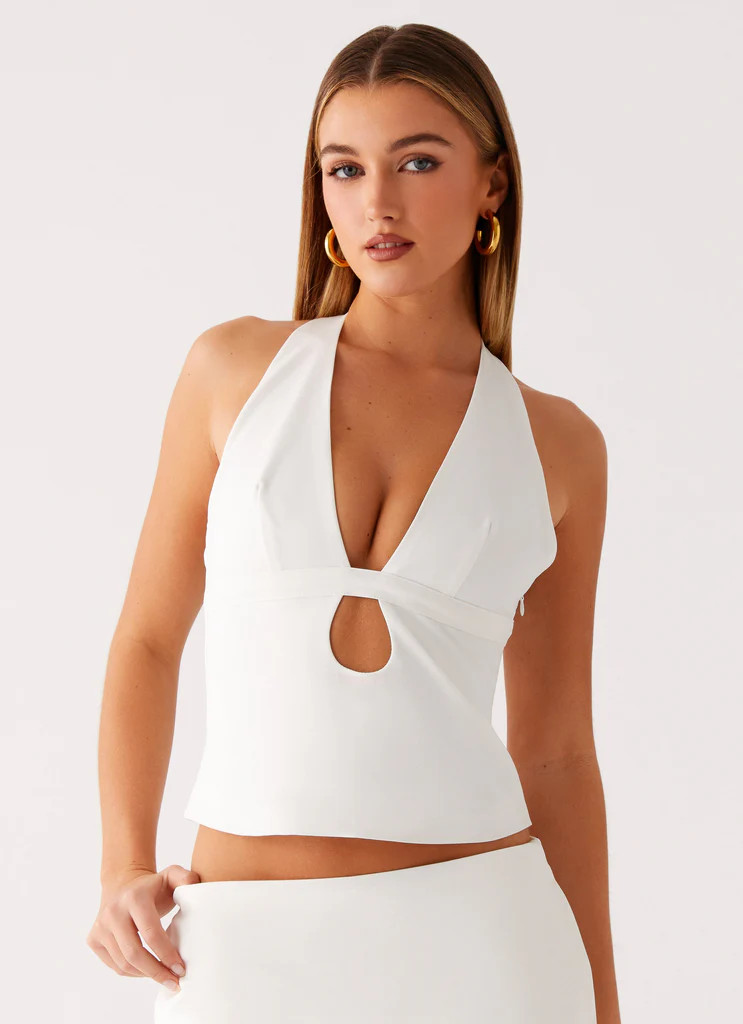 Mirna Halter Top - Cream | Peppermayo (Global)