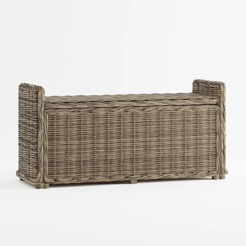 Brasfield Wicker Storage Bench | Wayfair North America