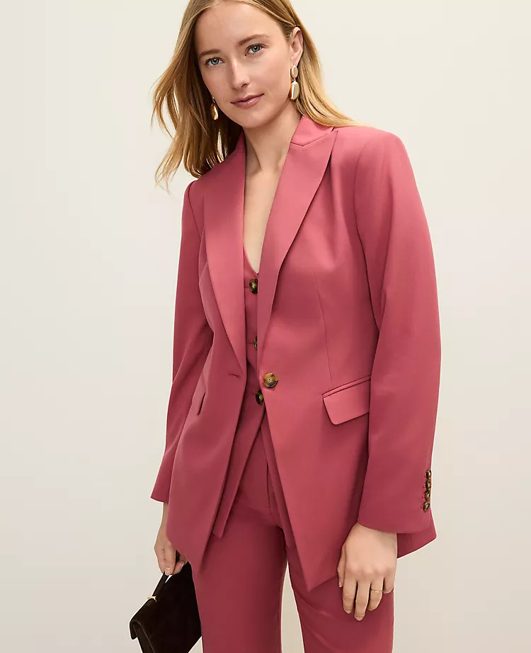 The Fitted Long Blazer | Ann Taylor