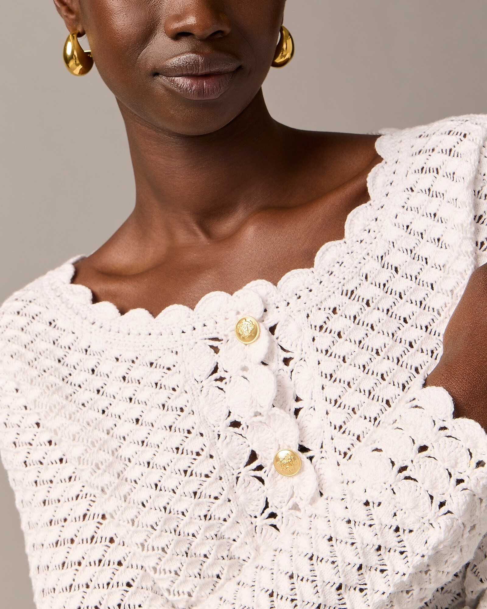 Crochet cropped cardigan sweater | J. Crew US