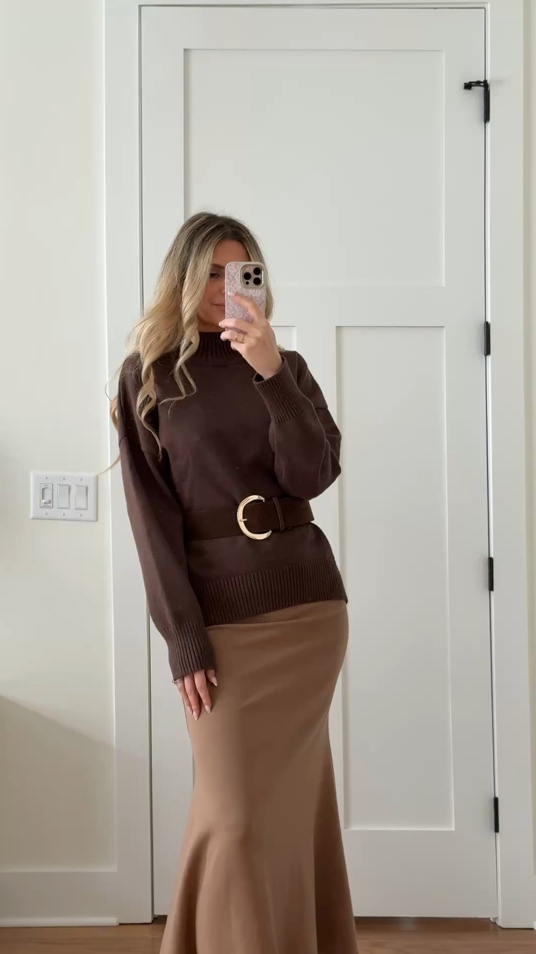 Cozy way to wear a skirt this winter
🎀🕊️🥂 (and I’m loving chocolate Brown so much right now)

The skirt is from OGL in size small and feels like thermal 

The sweater and the belt are both Commense 



#LTKootd #LTKSeasonal #LTKOver40