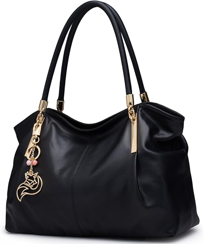 FOXER Women Genuine Leather Handbag Tote Purse Top Handle Satchel Shoulder Bag | Amazon (US)