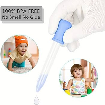 HiMo 10 Pack Liquid Pipettes Droppers Silicone 5ml Clear Medicine Eye Dropper for Kids with Bulb ... | Amazon (US)