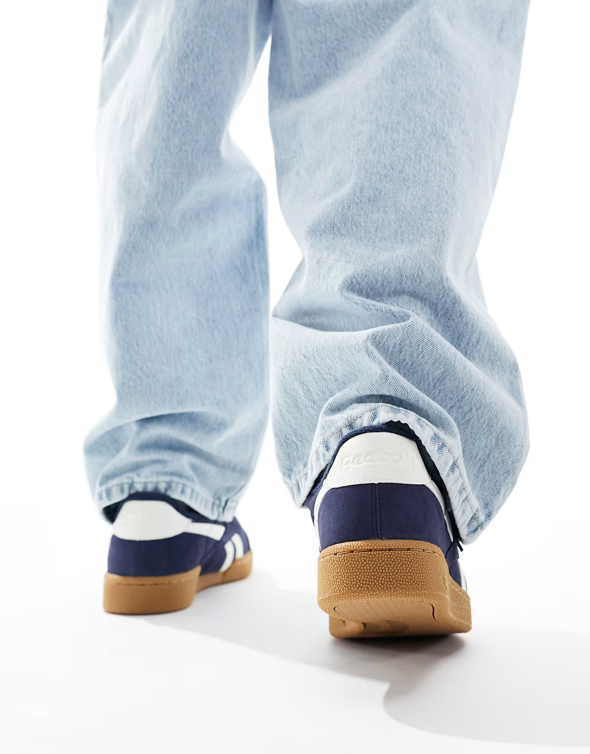Reebok Club C Grounds trainers in navy with gum sole | ASOS (Global)