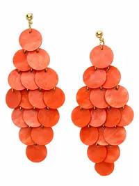 Orange AVANT-GARDE PARIS Natural Shell Disc Cascade Drop Earrings | Debenhams | Debenhams UK