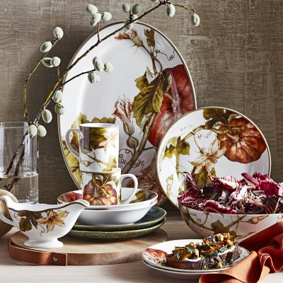 Botanical Pumpkin Dinnerware Collection | Williams-Sonoma