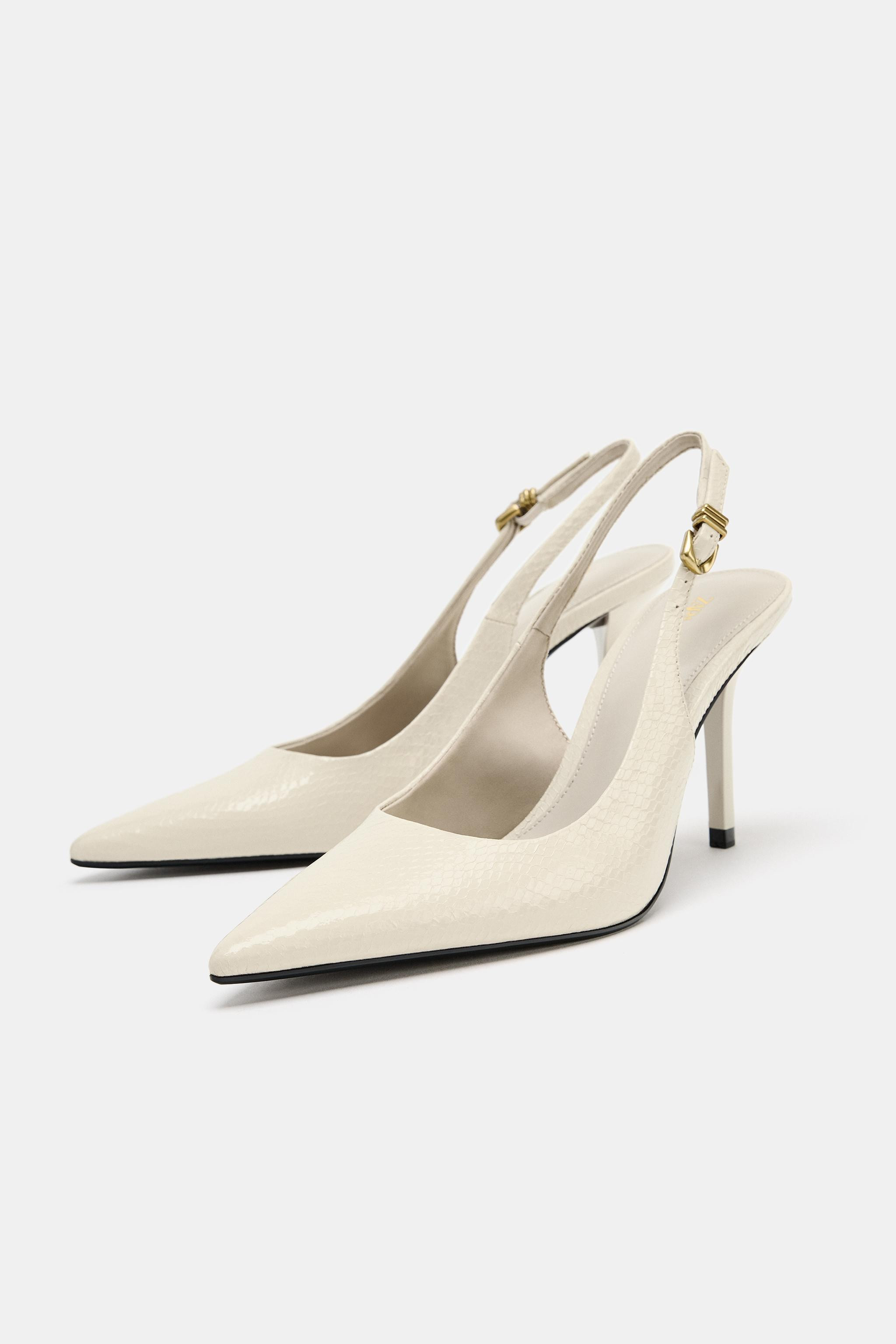 EMBOSSED SLINGBACK HEELS | Zara US