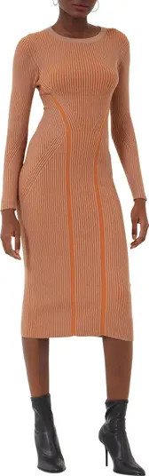 Simona Ribbed Long Sleeve Sweater Dress | Nordstrom