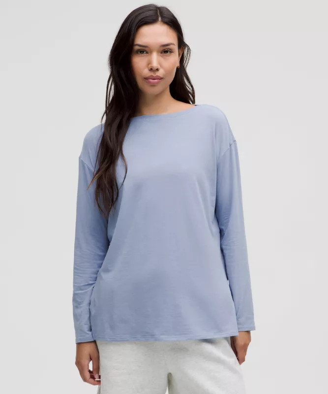 Relaxed-Fit Boatneck Long-Sleeve Shirt | lululemon (AU)