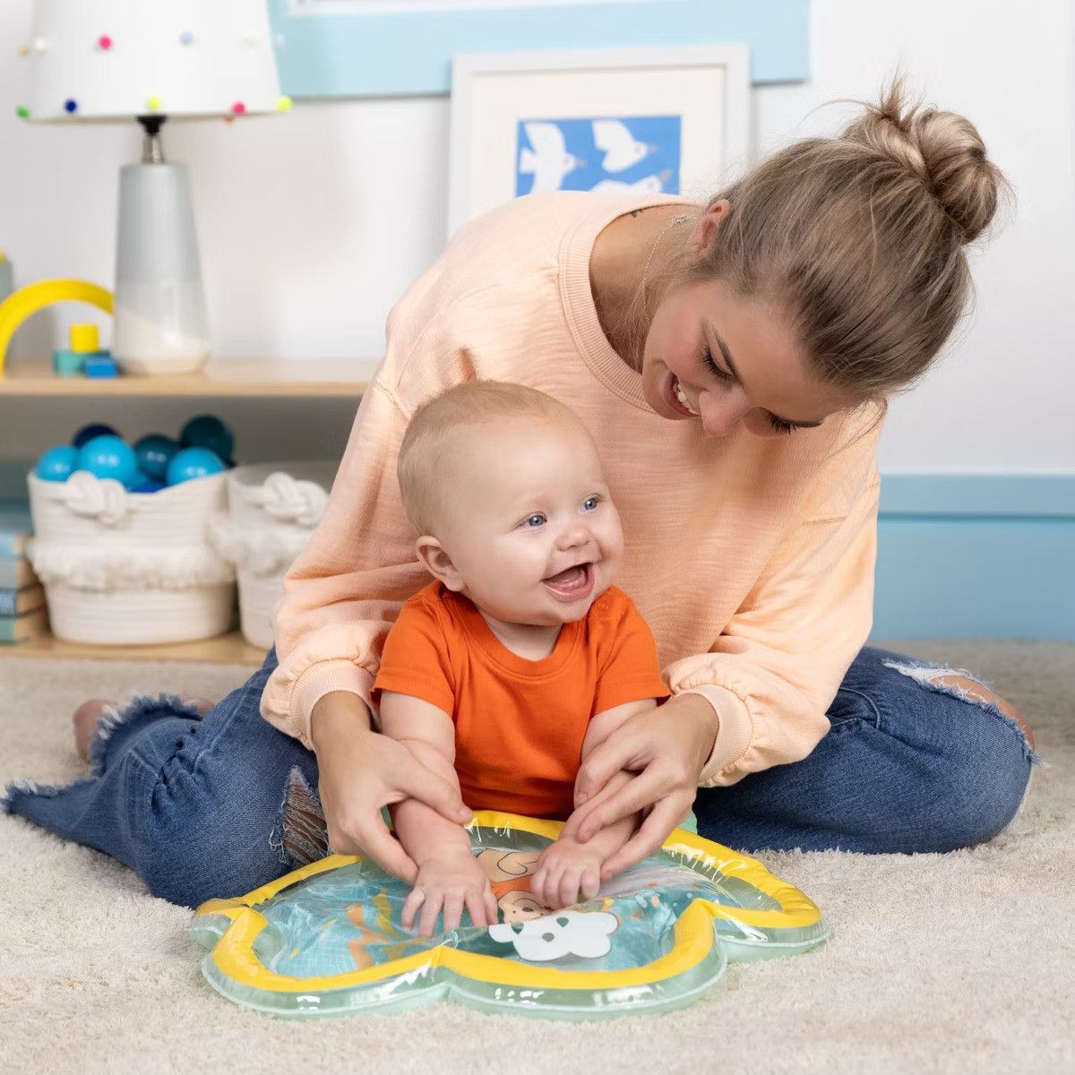 Bright Starts Disney Winnie the Pooh Once Upon a Tummy Time Water Mat - Blue | Target