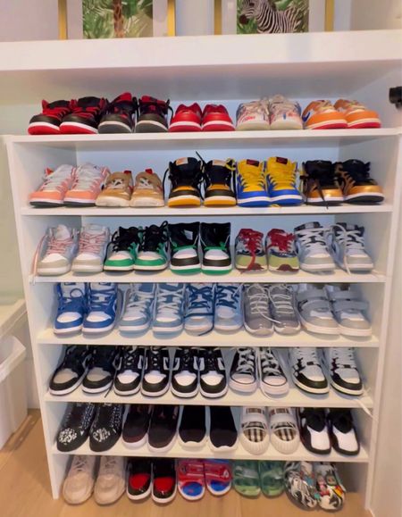 Jason’s new shoe shelves are perfect ! I may need another one. 