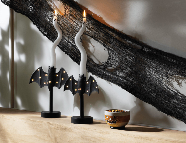 Large Twinkle Bat Candlestick | Mud Pie