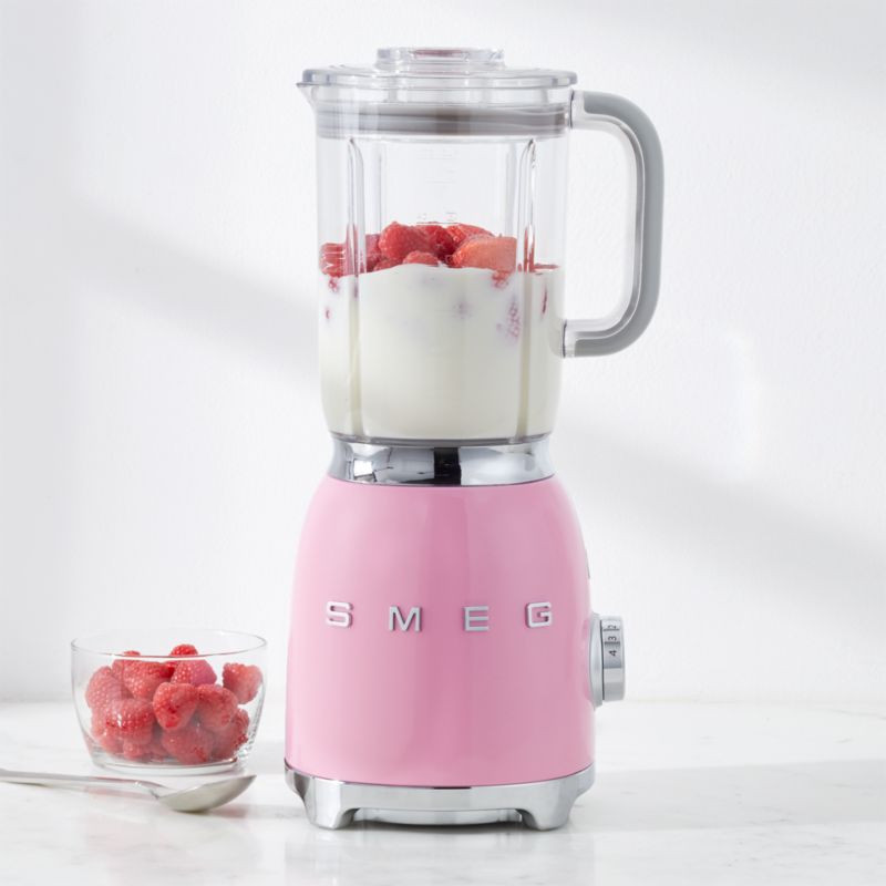 SMEG Pink Blender | Crate and Barrel | Crate & Barrel