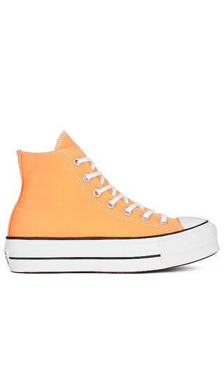 Chuck Taylor All Star Lift Sneaker in Peach Beam, Black, & White | Revolve Clothing (Global)