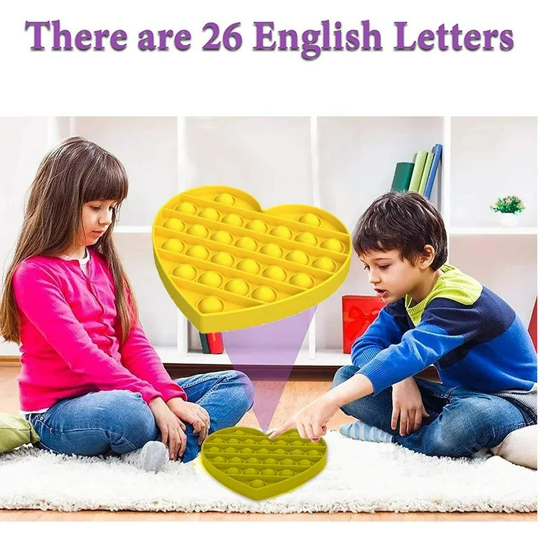 Heart Push Pop It Sensory Fidget Toys Stress Relieve Fidgetget for Anxiety Relief Educational Toy... | Walmart (US)