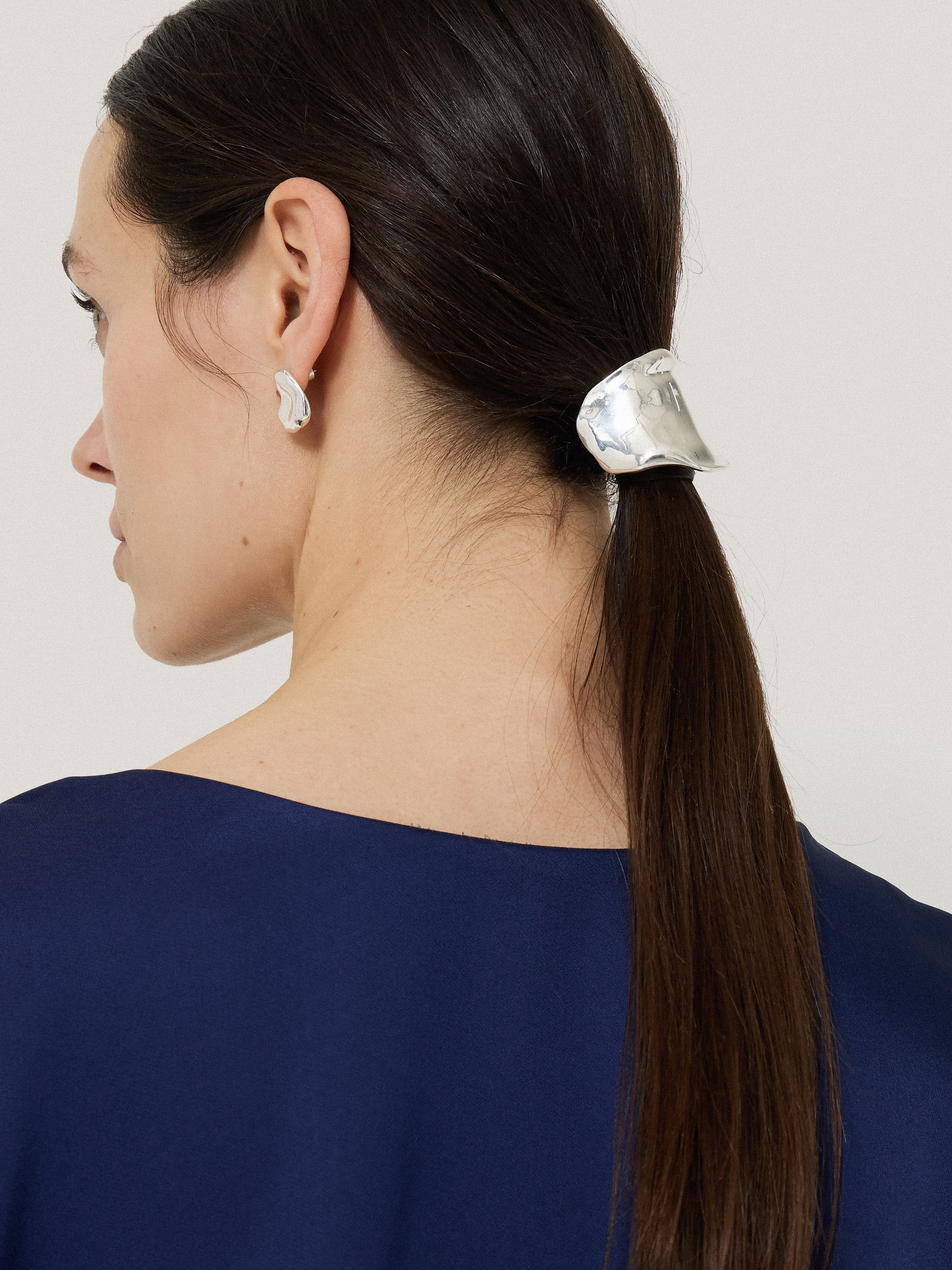 Molten Metal Hair Tie | Silver | Jigsaw (UK)