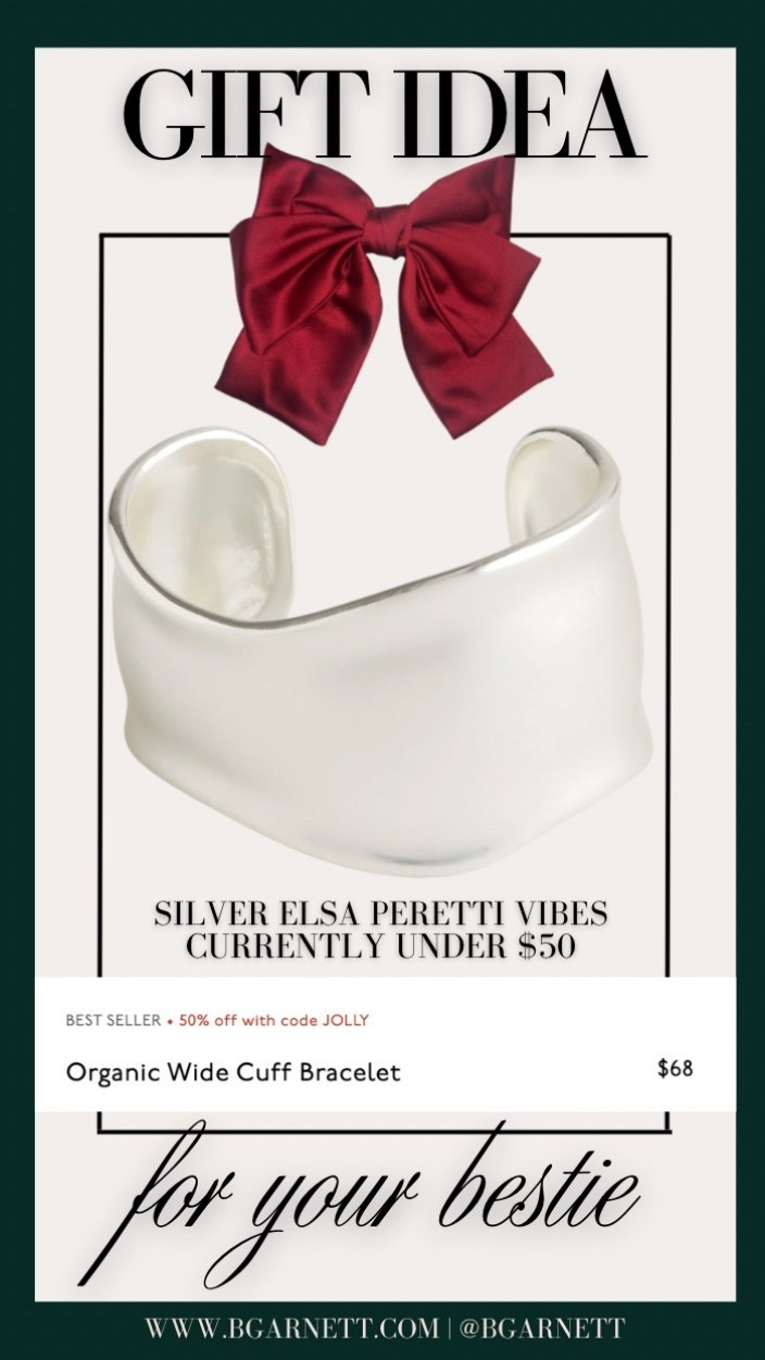Tiffany’s Elsa Peretti cuff lookalike is currently ON SALE for under $50 (also come in gold) would make an excellent stocking stuffer 

Stocking stuffer | gifts for her | affordable gift idea | sale find | Madewell 

#LTKSaleAlert #LTKHoliday #LTKGiftGuide