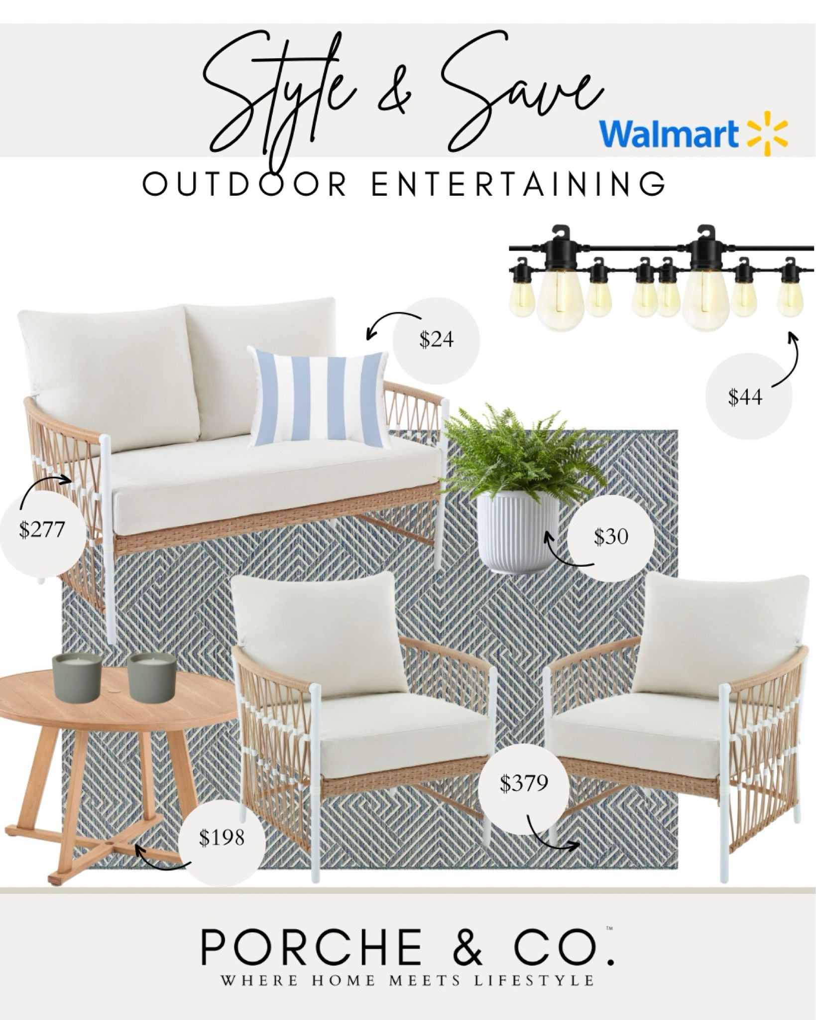 Style and save, Walmart, Walmart outdoor, outdoor entertaining, outdoor decor, outdoor styling 
#visionboard #moodboard #porcheandco

#LTKSummerSales #LTKSeasonal #LTKHome