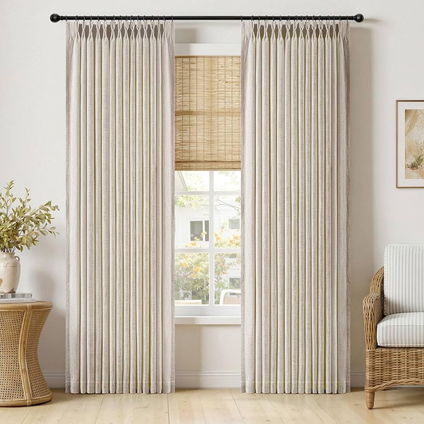 Pinch-Pleated Linen Curtains