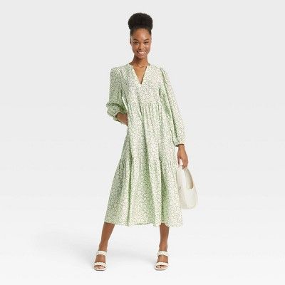 Women's Long Sleeve Tiered Dress - A New Day™ | Target