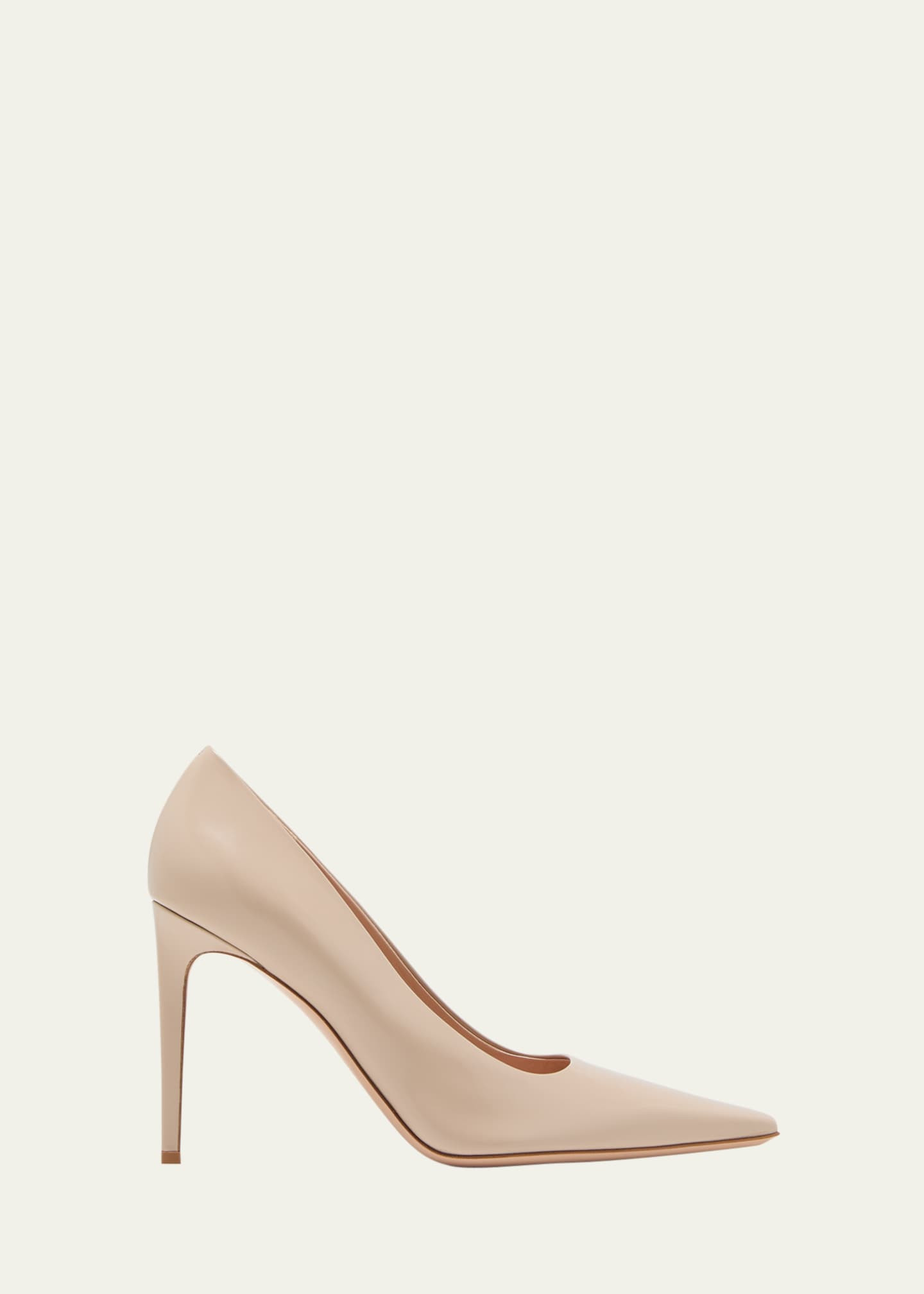 Gianvito Rossi Leather Snip-Toe Stiletto Pumps | Bergdorf Goodman