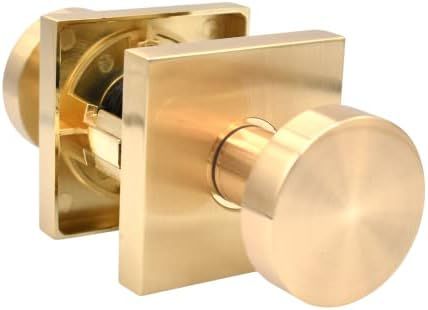 J+S | Passage, Non-Locking Interior Doorknob | Mid Century Modern, Contemporary, Square Rosette, ... | Amazon (US)