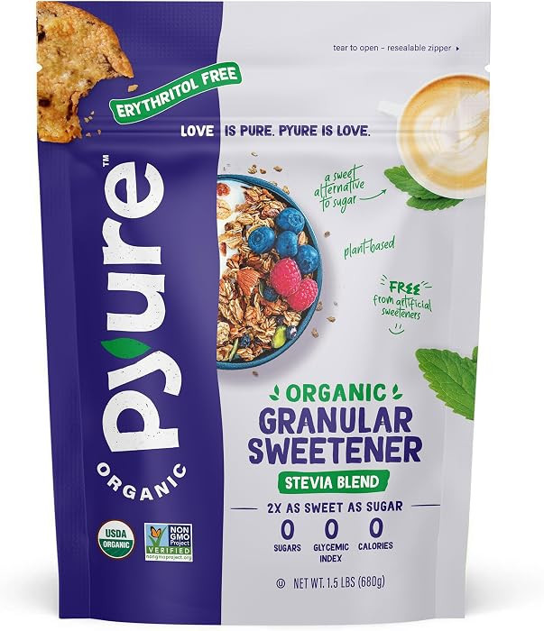 Pyure Organic Stevia Blend | Zero Calorie Sugar Substitute, 24 Oz Pouch | Amazon (US)