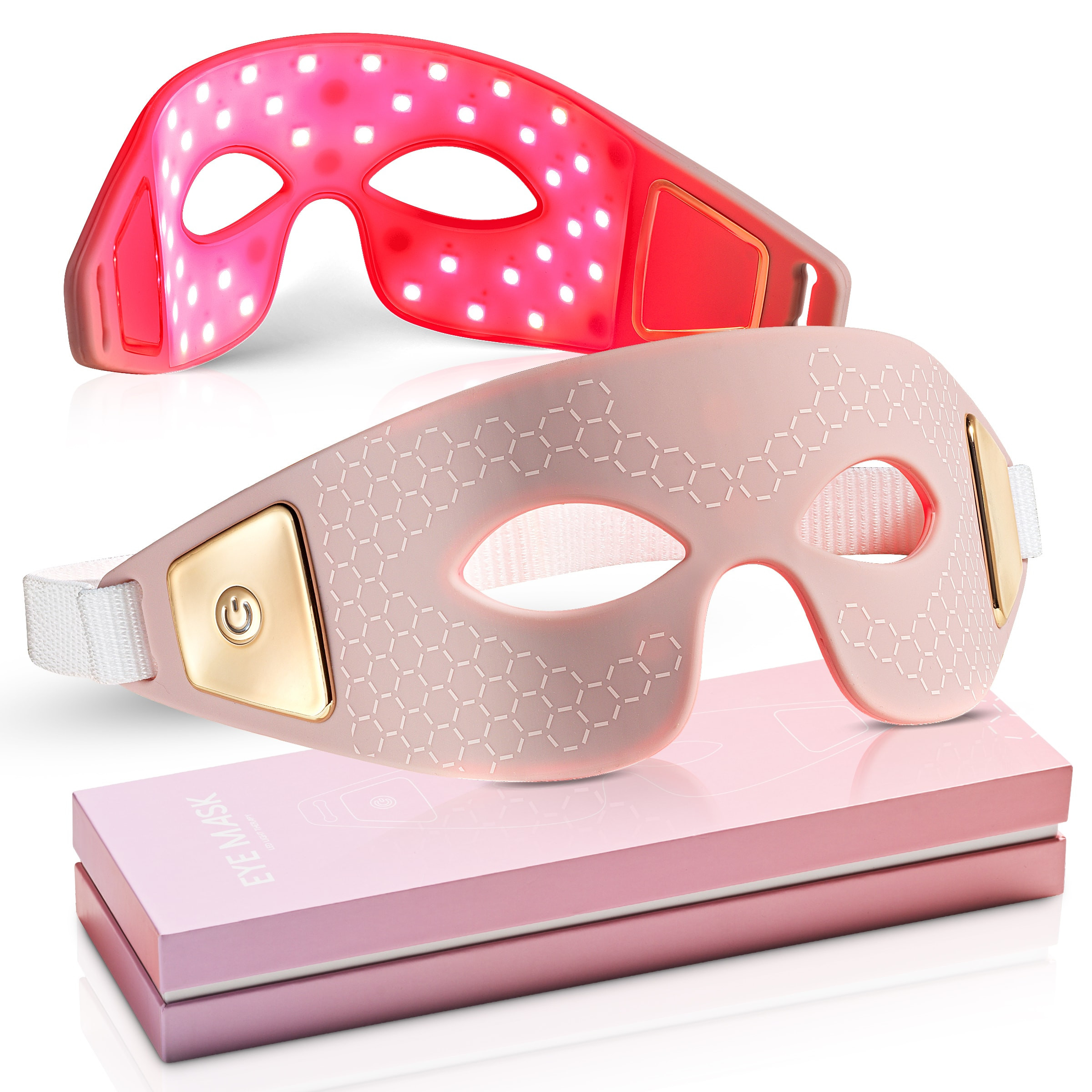 Lovery - Eye Recovery Pro LED Light Therapy Eye Mask - Red & Near-Infrared Light for Puffiness, Dark Circles & Eye Rejuvenation - Pink | Best Buy U.S.