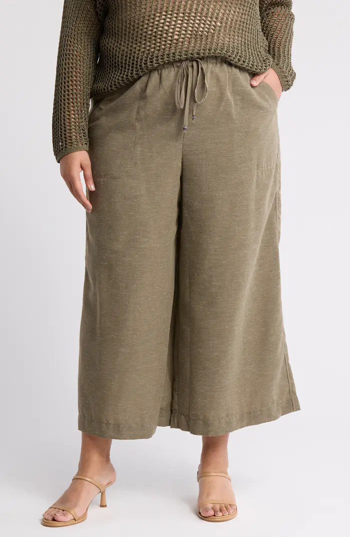 Contrast Stitch Heather Crop Pants | Nordstrom Rack