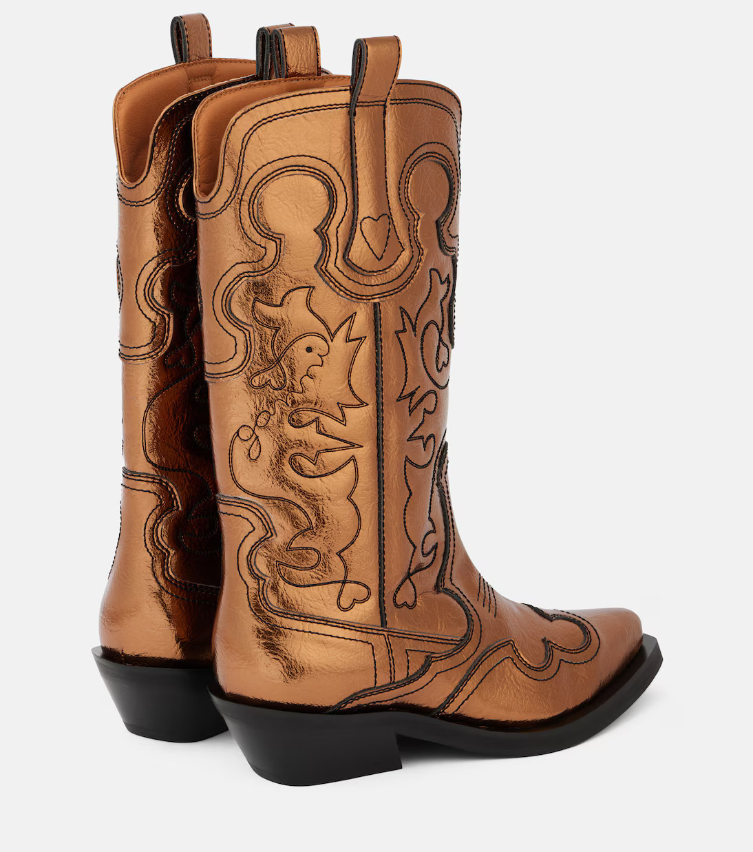 Black Feminine faux leather knee-high boots | Mytheresa (US/CA)