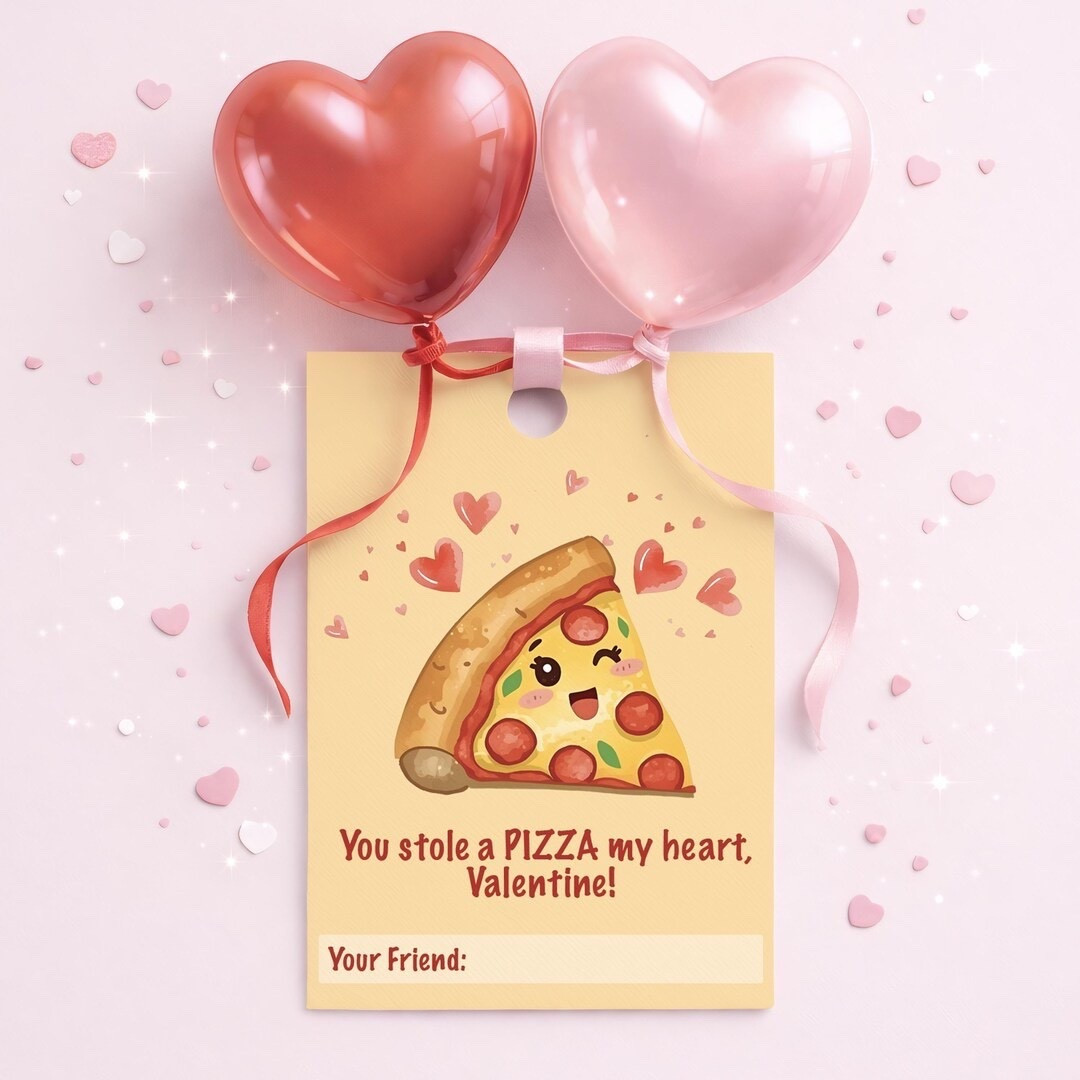 Pizza + Valentine puns = the cutest party favor ever 🍕💘
These printable Valentine’s Day favor tags are an instant download and make Valentine’s Day SO easy!

Just download, print, cut, and punch a hole — then attach them to treats, goody bags, or classroom favors. Featuring the adorable “You stole a pizza my heart, Valentine!” design, they’re perfect for kids classroom valentines, school parties, Valentine’s Day favors, and fun non-candy Valentine ideas.

✨ Grab them now from my Etsy shop and take the stress out of Valentine’s prep!

#PrintableFavorTags #ValentinesDayFavorTags #ClassroomValentines #KidsValentines #InstantDownload #EtsyValentines #PizzaValentine #ValentineFavorIdeas #NonCandyValentines #PartyFavorTags

#LTKmomlife #LTKValentine #LTKKids