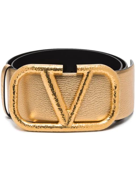 Valentino Garavani VLOGO Buckle Leather Belt - Farfetch | Farfetch (UK)