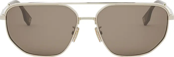 Fendi Travel 61mm Rectangular Sunglasses | Nordstrom | Nordstrom
