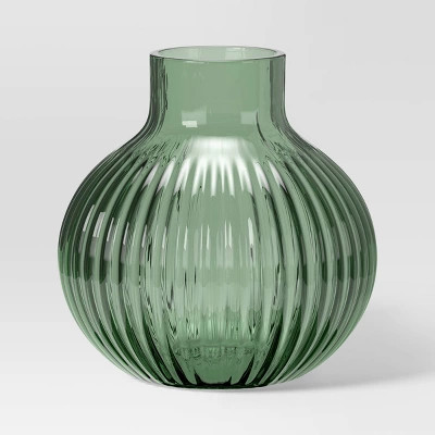 Round Glass Vase Green - Room Essentials™ | Target