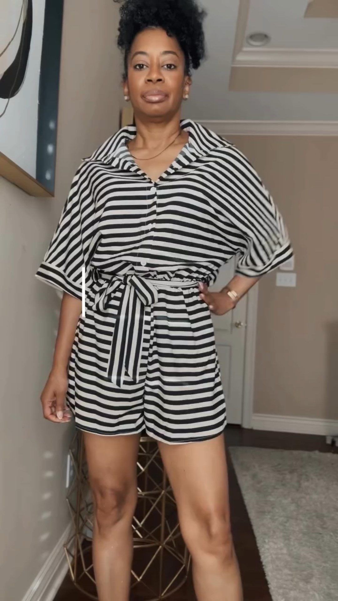 Can a romper really be this cute and effortless? 👀🖤🤍

I slipped into this black and cream striped romper and suddenly felt like summer showed up early. Lightweight, flattering, and so easy to style—it’s giving “put-together with zero effort” (aka my favorite vibe). Perfect for casual days, brunch runs, or just feeling cute at home. 😌✨

Trust me, you’re going to want one of these in rotation all season.

xoxo, Mystiqua Trinette

#OOTD #EffortlessStyle #RomperSeason #SummerStyle #FashionOver40 #MinimalStyle #ChicAndSimple #ClosetFavorites #StyleEdit #WeekendLook