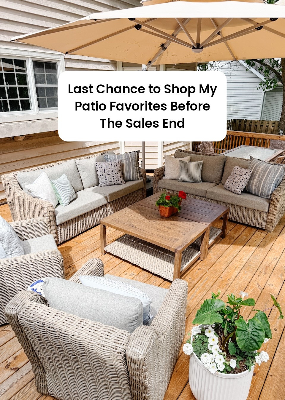 If you’ve been eyeing patio furniture or outdoor decor, this is your sign - many of these outdoor favorites are on major sale today before July 4th pricing shifts. I linked our outdoor furniture, umbrella, pillows, side tables, and plenty of alternatives that give that timeless, collected outdoor look.




 patio furniture sale outdoor furniture sale outdoor patio furniture outdoor umbrella outdoor throw pillows patio decor outdoor side table backyard patio ideas outdoor living space summer patio decor patio furniture deals outdoor entertaining cozy backyard ideas timeless outdoor furniture

#LTKHome #LTKSaleAlert